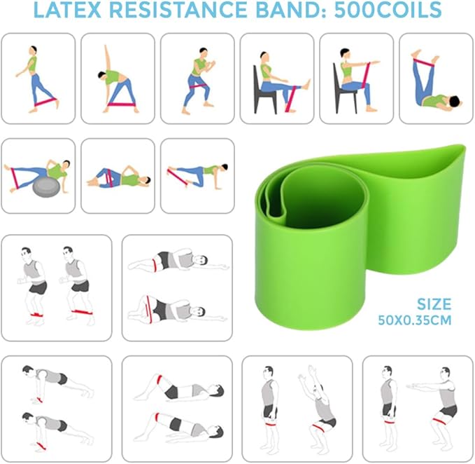 Yoga Sets for Women Pilates at Home Equipment Pilates Magic Ring Booty Bands for Working Out Glutes Yoga Ball 25cm Figure 8 Resistance Band Yoga Bands for Stretching