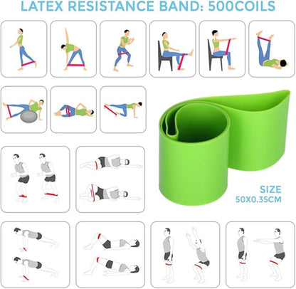Yoga Sets for Women Pilates at Home Equipment Pilates Magic Ring Booty Bands for Working Out Glutes Yoga Ball 25cm Figure 8 Resistance Band Yoga Bands for Stretching