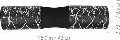 Barbell Cushion Pad Fitness Barbell Neck Protector with Thick Foam for Hip Thrusts and Squats, Black Marble Pattern Shoulder Support Pad for Weightlifting Training