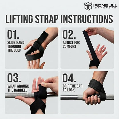 Lifting Wrist Straps for Weightlifting (1 Pair) – Padded Lifting Straps for Deadlifts, Powerlifting, Strength Training & Bodybuilding – Gym Straps for Men & Women