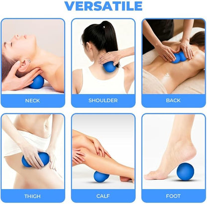 KYKJEYDD Peanut Massage Ball-Double Lacrosse Ball for Deep Tissue Massage & Myofascial Release Medium Density Trigger Point Therapy Tool for Muscle Pain Relief Neck Back Feet & Spine for Yoga