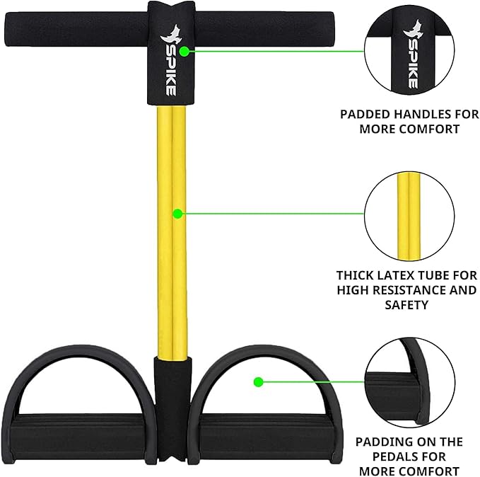 SPIKE Home Exercise Kit 8 Resistance Bands Set up to 200Kg for Chest, Abs, Legs, Shoulder, Biceps, Triceps, Gym Equipment Set for Home Gym Workout