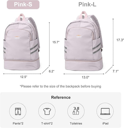 coofay Gym Backpack For Women Waterproof Backpack With Shoe Compartment Lightweight Travel Backpack Sports Backpacks Small Gym Bag