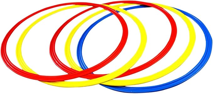 pistro Agility Training Rings Set of 12 Football Speed Ladder Cones Workout Equipment for Sports Training Home Gym Kids Exercise