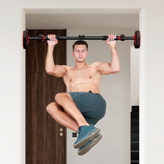 Mipcase Adjustable Doorway Pull up Bar with Secure Locking No Drill Installation Portable Strength Training Gym Equipment for Home Fitness