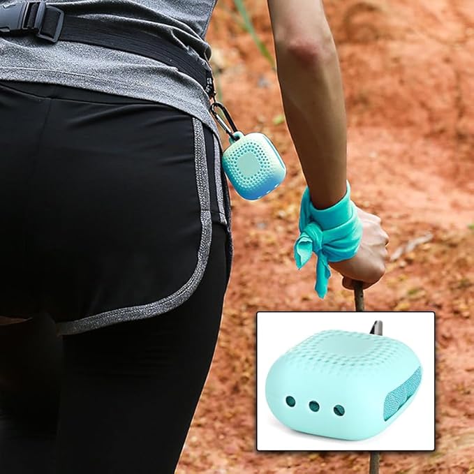 AKOAK Outdoor Travel Quick Drying 40CM Towel with Portable Creative Silicone Box, Microfiber Cold Sports Quick Drying Towel, Gym, Beach, Yoga, Sports Travel (Green)