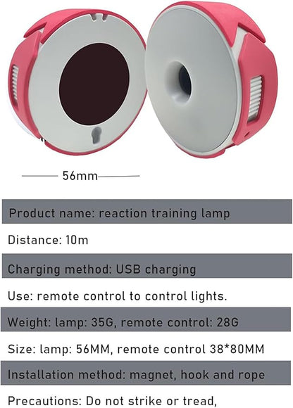 Reaction Training Light, Agile Reaction Training Kit with Remote Control, 4 Training Modes, 4 Light Colors, Improve Balance/Reaction/Agility/Speed/Cognition, for Physical Training