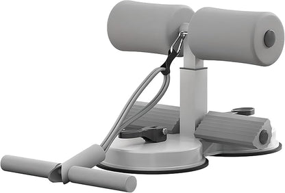 Sit Up Bar,Portable Adjustable Sit Up Floor Holder with 2 Strong Suction Cups and 1 Resistance Band,Situp Bar Assistance Device for Ab Workouts,Sit-Ups & Core Exercises,Home Office Gym