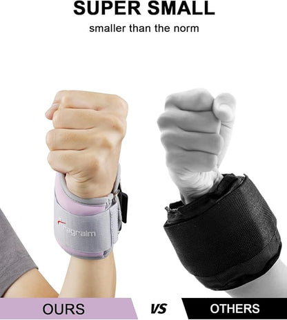 Fragraim Wrist Weights for Women Men with Thumb Loops Lock 1lb*2 1.5lbs*2 2lbs*2 2.5lbs*2 3lbs*2 Wrist and Ankle Weights Sets for Walking Running Strength Training Exercises, Physical Therapy