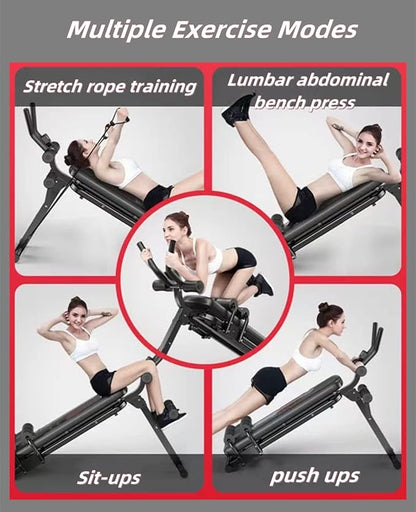 ComMax Adjustable Abs Workout Equipment Folding Sit Up Bench for Men and Women Foldable Incline Slant Exercise Bench for Home Gym with Full Body Strength Training Fitness Machine