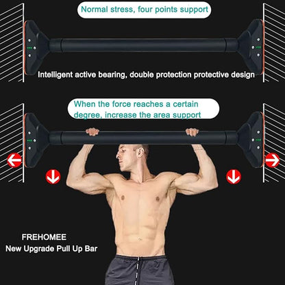Pull Up Bar for Doorway,Chin Up Bar for Body Workout,Narrow Pads,Home Gym Exercise Fitness with Level Meter and Adjustable Width