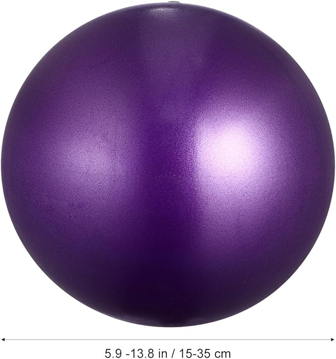 2pcs Anti-Burst Thickened PVC Exercise Yoga Balls Mini Pilates Balancer Fitness Stability Trainer for Core Workout and Physical Therapy at Home Or Gym (15-35cm, Blue Purple)