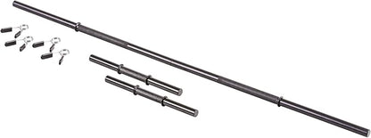 US Weight 105 Pound Barbell Weight Set for Home Gym| Adjustable Weight Set with Two Dumbbell Bars and Full 6 Ft Bar, Black