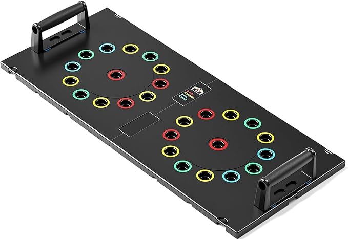 NAYSAYE Push-Up Board, Multi Functional Pilates Board with 4 Color, Push-Up Board Portable with Handle for Muscle Building, Home Fitness,12 Holes, 30 Holes