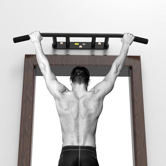 Indoor Exercise Fitness Pull-up Bar, Wall-Mounted Horizontal Bar, Multifunctional Strength Training Rod, for Home Gym, Easy to Install (Steel)