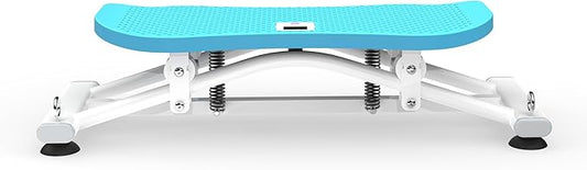 Indoor Rock Stepper w/ Resistance Bands, Sliding Balance Board Trainer Machine for Full Body Card Workout, Non-Slip Stable Home Exercise Equipment for Legs Core Arms Training, Compact Fitness Stepper