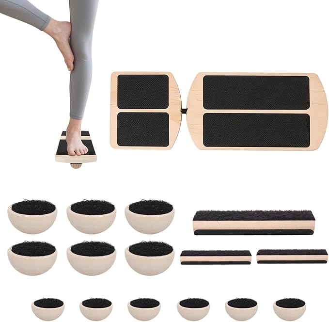 Wooden Foot Stretcher – Ankle Strengthening Balance Board, Single Leg Training Tool | Foot Muscle Reliever, Stretching Exercise and Rehabilitation for Ankles