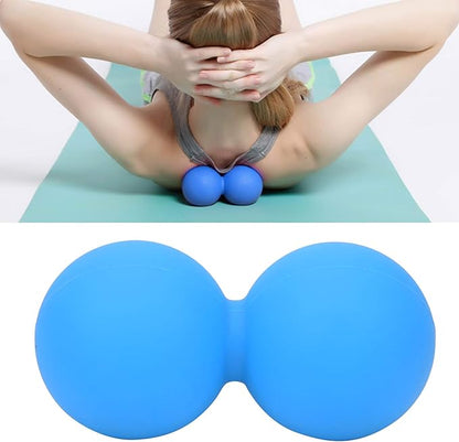 Gel Exercise Peanut Ball Yoga Gym Fitness Body Relax Massage Ball Relieve Pain (Blue)