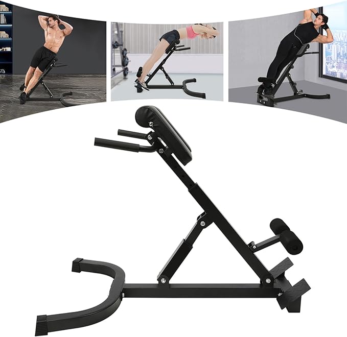 Multi-Functional Bench, 150kg/330lbs Weight Capacity Foldable Abdominal Trainers Sit Up Bench, Total Ab Workout Equipment for Home Gym, Back Extension Roman Chair Adjustable Sit up Bench