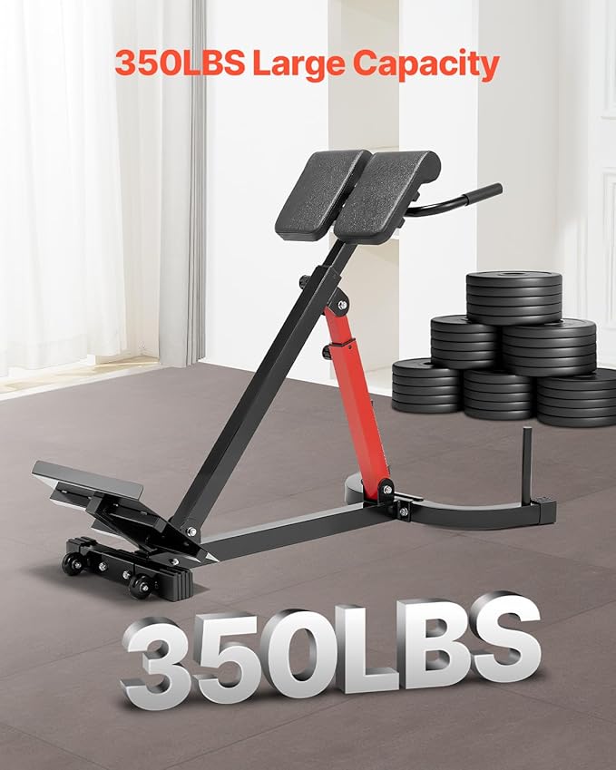 VEVOR Multi-Functional Weight Bench for Full Body Workout, Roman Chair Hyperextension Bench, Adjustable & Foldable Equipment for Back Arm Core Ab Workout, Sit Up Exercise Machine for Home Gym