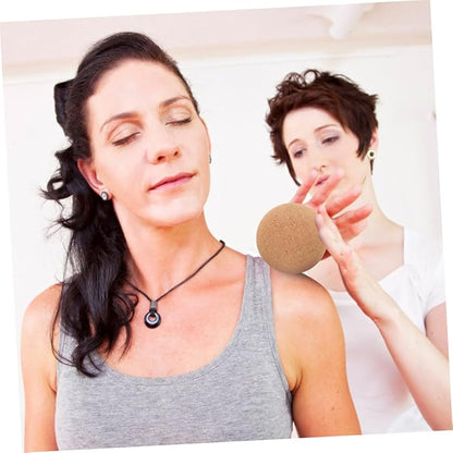 Cork Massage Ball Set of 2 Lightweight Yoga Roller for Muscle Recovery Material for Trigger Point Therapy and Full-Body Massage