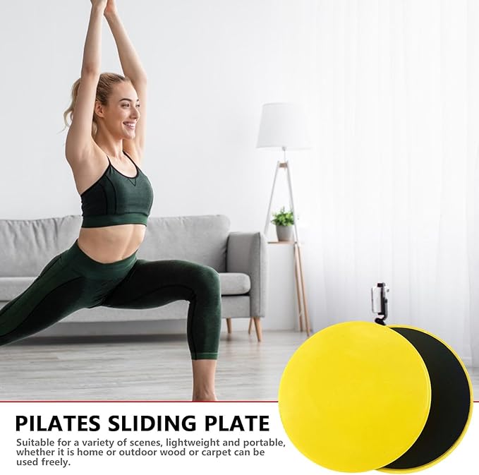 Core Sliders - Exercise Sliders | Yoga Pilates Gliding Disc | 2 Exercise Fitness Sliders | 2s Sided Gliding Sliding Discs | Core Gym Equipment | Pilates Sliding Plates for Women Men and Teens