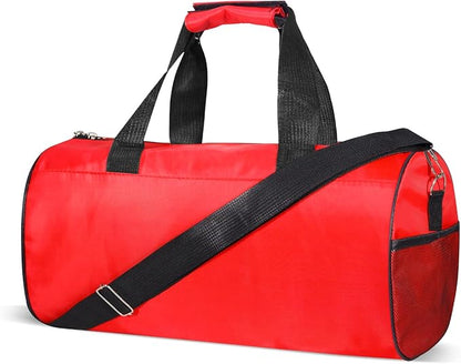 C&F BOGMOST Small Gym Bag for Women & Men,Small Lightweight Duffel Bag Carry On Bags Mini Duffel Travel Bag Waterproof Sports Bags for Workout/Sport/Travel, Red,Large
