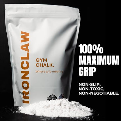 Ironclaw Gym Chalk - 10oz. Premium Gym Chalk for Powerlifting, Weightlifting, Crossfit, Strongman | Used by World Champion Powerlifters | Anti-Slip, Long-Lasting Performance for Maximum Lifts