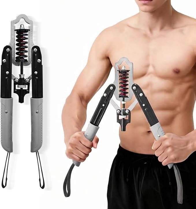 DERACY Chest Workout Equipment, Adjustable Forearm Strengthener, Carbon Steel Twister Arm Trainer, Upper Body Strength Trainer for Home Gym