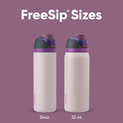 Owala FreeSip Insulated Stainless Steel Water Bottle with Straw for Sports, Travel, and School BPA-Free Sports Water Bottle, 32 oz, Dreamy Field