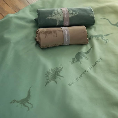 Umade Microfiber Quick Dry Towel, Gym & Hiking Towel Extra Long (40” x 14”) Highly Absorbent, Compact, Lightweight for Face Hair Workout Jogging (Dinosaur (Golden Canopy Green))