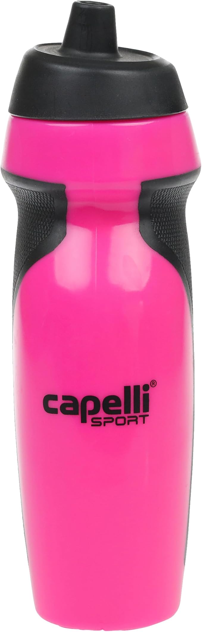 Capelli Sport Sports Water Bottle, Plastic Squeeze Water Bottle with Easy Open Nozzle and Grip Panels, Pink