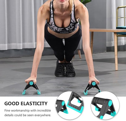 Unomor Push-up Holder Indoor Exercise Equipment Pair Blue Non-slip Fitness Push up Bars for Home Workout Strength Training Sports Supplies