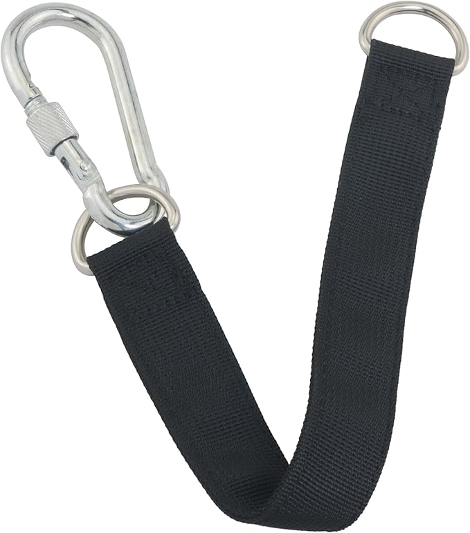 Single Bar Connecting Strap 23cm with Hooks Heavy Duty Multi Functional Extension Belt Indoor Outdoor Swing Accessories Sandbag Rack Home Fitness Training Weight Bag Hanger