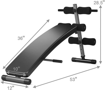 Goplus Adjustable Bench Sit up Bench Slant Board Decline Ab Bench Crunch Board