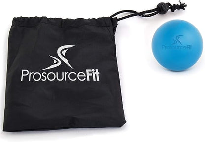 ProsourceFit Lacrosse Massage Ball for Self-Myosfascial Release, Deep Tissue Massage, Muscle Mobility, Post-Workout Recovery, Blue