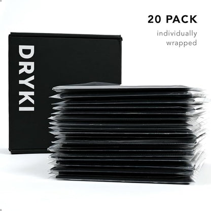 Pocket-Sized Sweat Towels - The Original Sweat Absorbing Handkerchiefs - Quick-Dry Microfiber Sweat Rags for Face, Hands, & Body - Men & Women - Gym, Sports, Work (Black: 20 Pack)