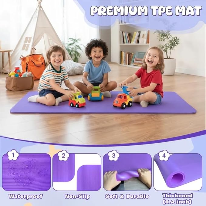 Safly Fun Foldable Gymnastics Bar for Kids, Adjustable 35"-51", Sturdy 145 lbs Capacity, Easy-to-Assemble, Gymnastics Equipment for Kids for Indoor/Outdoor Training