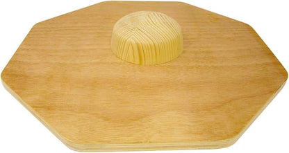 Trademark Innovations Wood Octagonal Therapy Exercise Balance Board Wobble Rocker