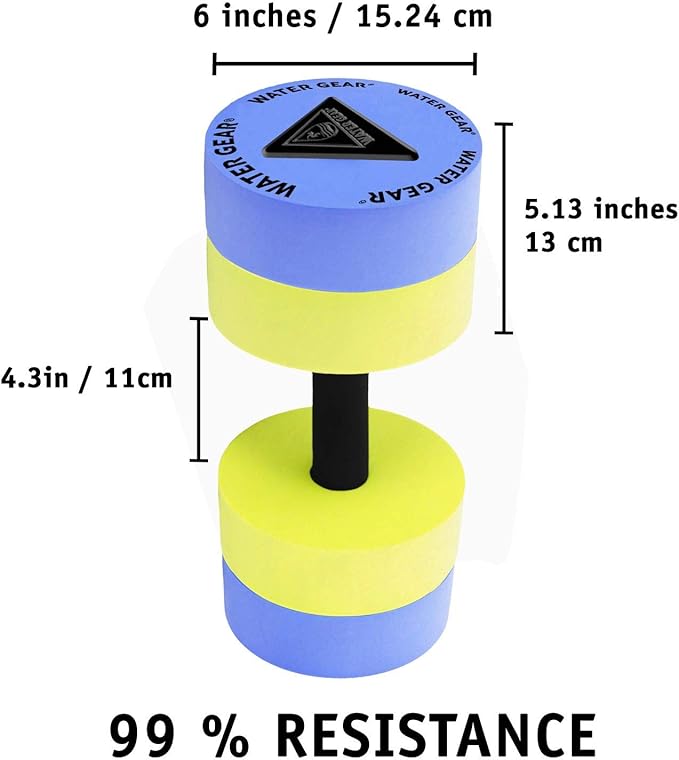 Water Gear Resistance Bells - Water Fitness and Pool Exercise - Intense Workout Without Added Stress - Easy on Joints