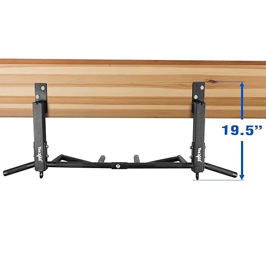 Yes4All Heavy Duty Wall Mounted Pull Up Bar – Multi-Grip Ceiling/Joist Mount Chin-Up Bar for Home Gym Strength Training, 300 lb Capacity, 5 Grip, Steel, Joist Mount, Black