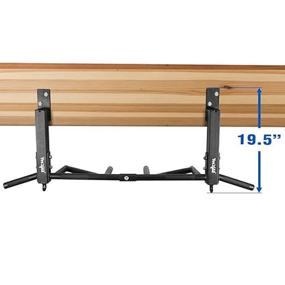 Yes4All Heavy Duty Wall Mounted Pull Up Bar – Multi-Grip Ceiling/Joist Mount Chin-Up Bar for Home Gym Strength Training, 300 lb Capacity, 5 Grip, Steel, Joist Mount, Black