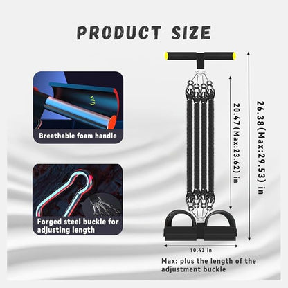 Multifunction Tension Rope Set,Upgraded Smart Stirrup Puller-Pedal Puller Tensioner Workout Bands Resistance with Abdomen/Waist/Leg/HIPS/Chest/Back