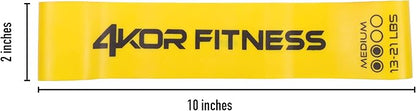 4KOR Fitness Resistance Loop Band Set, Perfect for Crossfit, Yoga, Physical Therapy, and Booty Building