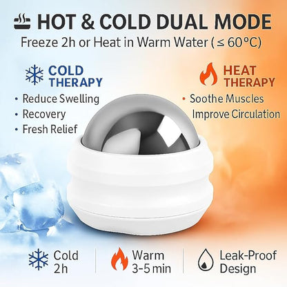 Cold Massage Roller Ball - Gifts for Boyfriend Him Men Women, Stays Cold for 6 Hours, Muscle Recovery Tools,Personal Care Massage Essentials,Rapidly Relieve Muscle Pain and Tension