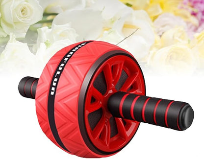 Ab Roller Wheel Fitness Device for Core and Abdominal Training Red Abdominal Gym Wheel for Home Workout and Muscle Strengthening for Men and Women