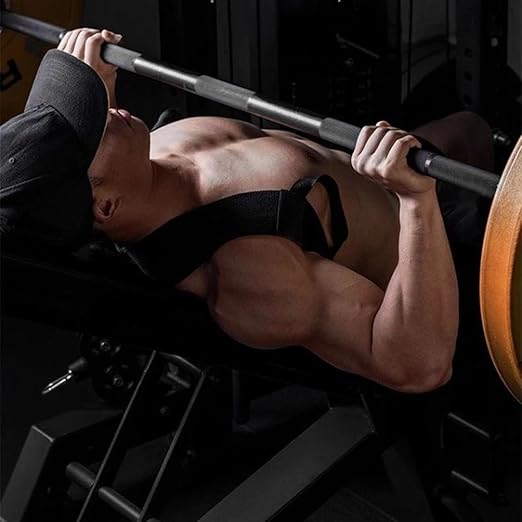 Fitness Heavy Shoulder Straps, Adjustable Fitness Posture Corrector Training Straps, Back Straightener Posture Corrector for Men Weight Training, Press Lifts, Chest Straight, Bench Presses (M)