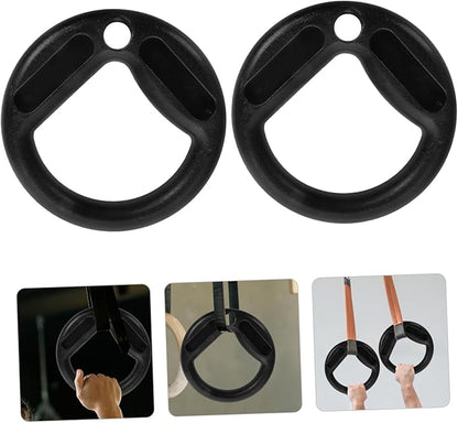 2pcs Heavy Duty Gymnastic Rings Straps for Pull up Bar Workout Rings for Strength Training and Bodyweight Exercises and Gym