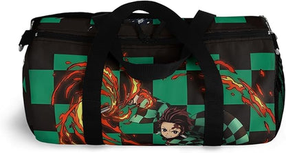 Anime Gym Bag for Women Men - Large Capacity Waterproof Workout Fitness Travel Sports Bags Fashion Street Camping ExpandaCLe Carry On Duffle Bag For Couple (Green Tanj) PTY