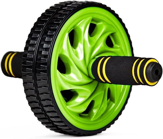 Crown Sporting Goods Ab Wheel with Dual Non-Skid Wheels and No-Slip Comfort Grips